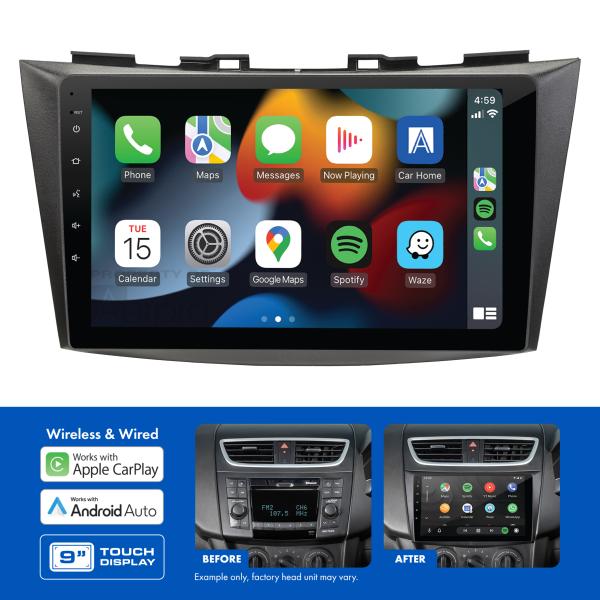 AMSZ2 9" Multimedia receiver to suit Suzuki swift 2011-2017 - no swc