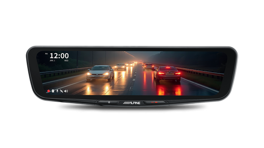 Alpine DVR-DM1000KO-IC – 10” Digital E-Mirror with Front and Rear DVR Cameras – view 2
