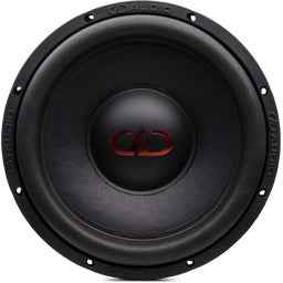 DD Audio 510d 10 inch subwoofer with black cone and red DD logo in the center