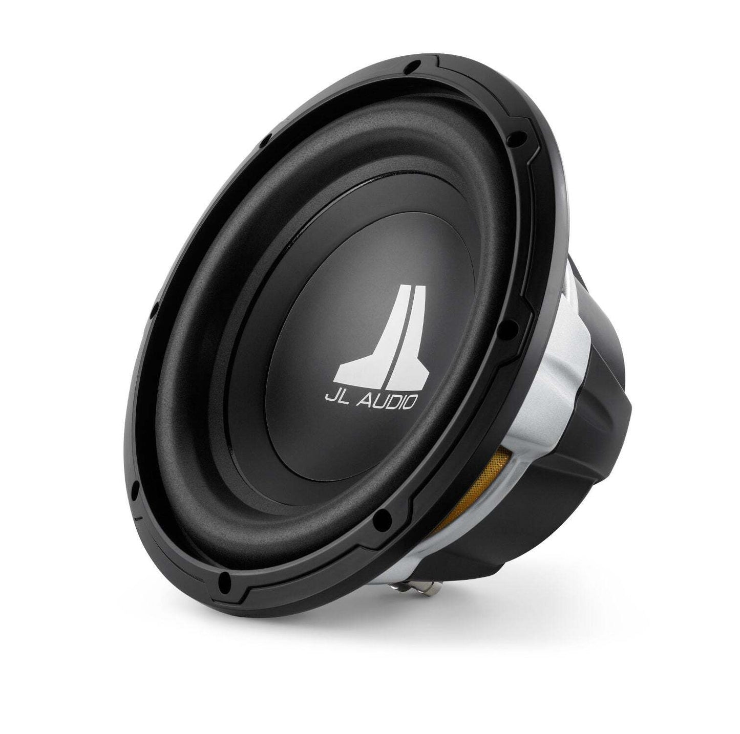 JL Audio 10 inch subwoofer W0v3 with durable cone and high-performance design for deep bass.
