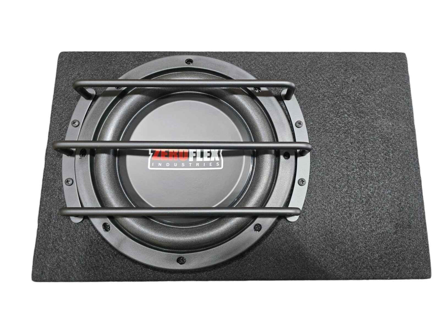 ZEROFLEX 8 inch SLIMLINE subwoofer with protective grill for enhanced bass performance