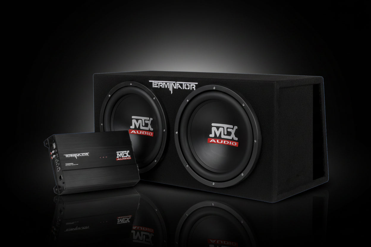 MTX TNP212DV Dual 12" Subwoofer & Amp Package | 1000W RMS Bass System