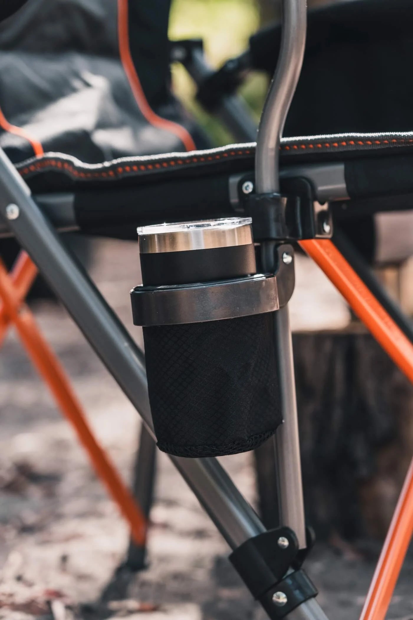 Cheynes XL Deluxe Solid Arm Camp Chair with Cushioned High Back, Wine Glass Holders, Drink Holder, Media Pocket, Self-Levelling Feet for Camping & Events, Weight Rated 200kg, Zipped Storage Pocket for Carry Bag with Shoulder Strap.