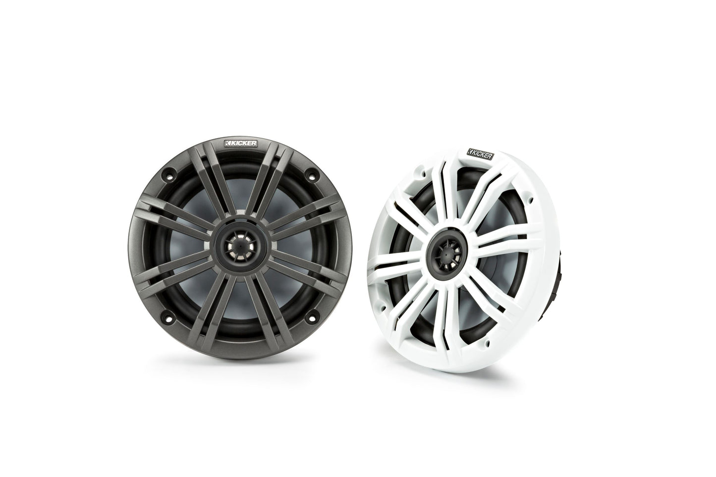 KICKER KM654 6.5" Marine Coaxial Speakers | 65W RMS Weatherproof Boat Audio