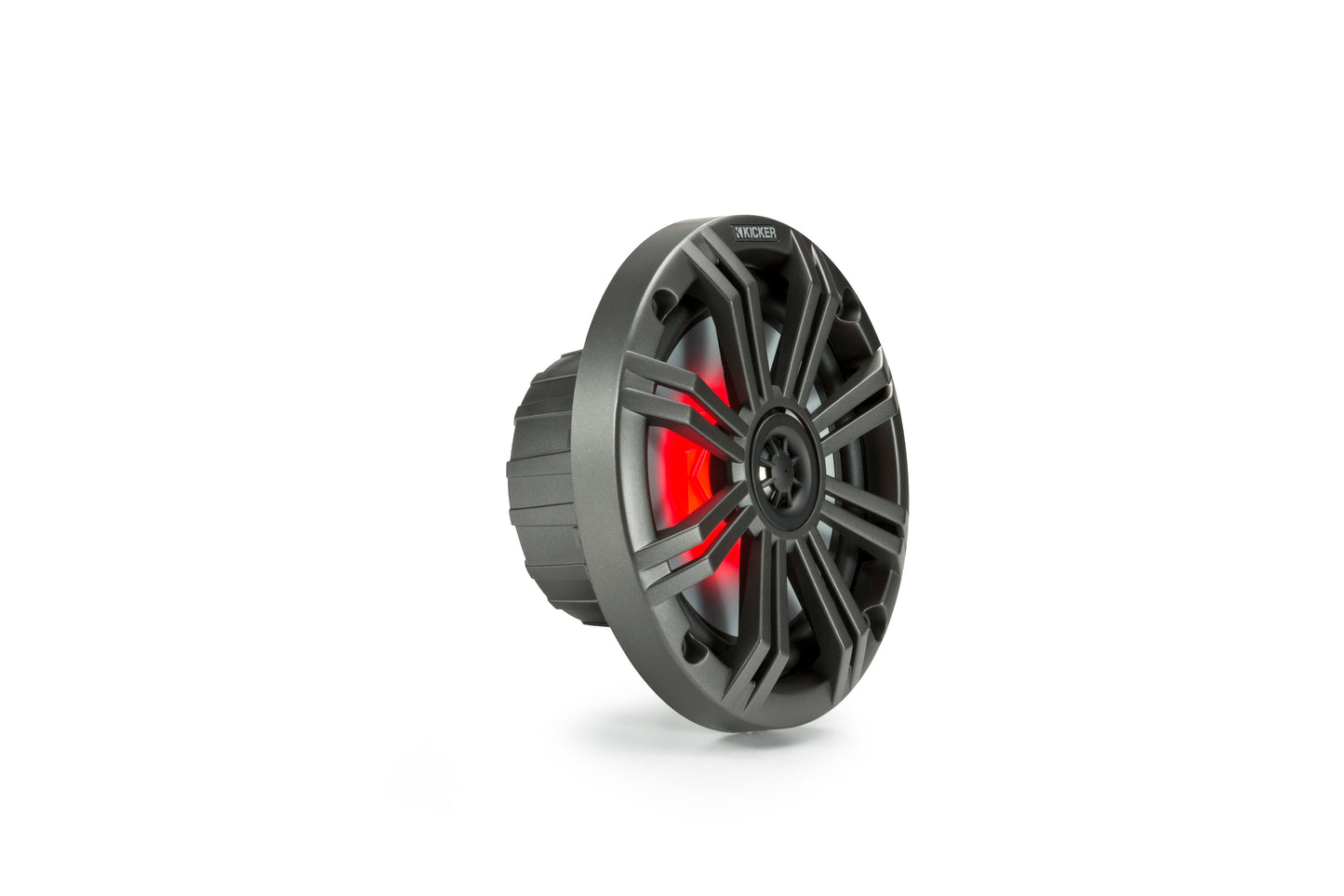KICKER KM654L 6.5" Marine LED Coaxial Speakers | 65W RMS Boat Audio