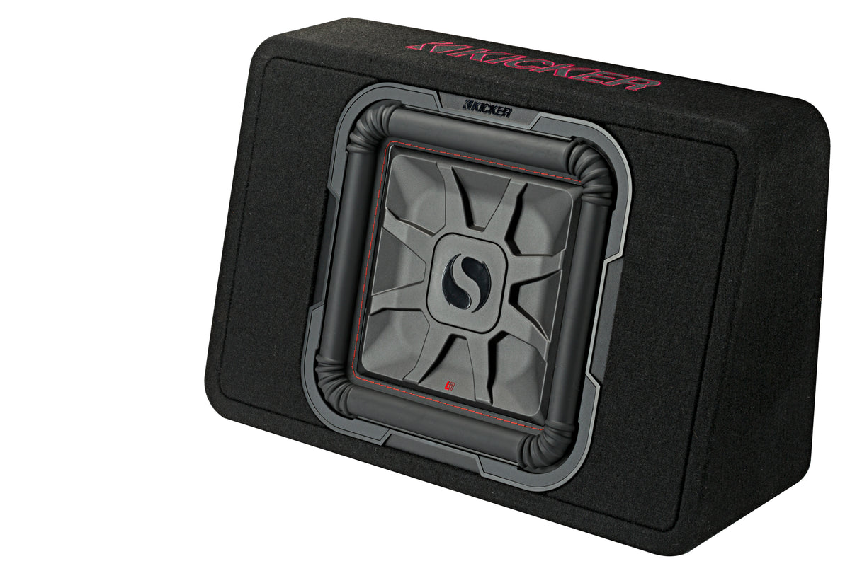 KICKER TL7T122 12" Loaded Thin Enclosure | 600W RMS Slim Bass System
