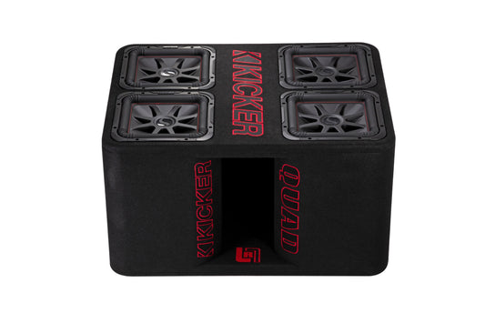 KICKER QL7R122 Quad 12" Loaded Enclosure | 2400W RMS Solo-Baric Bass System
