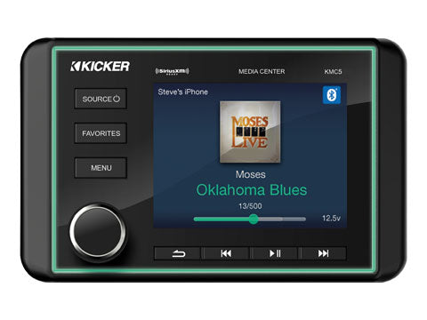 KICKER KMC5 Premium Marine Media Centre | 6-Channel Boat Stereo with Bluetooth &amp; Zone Control