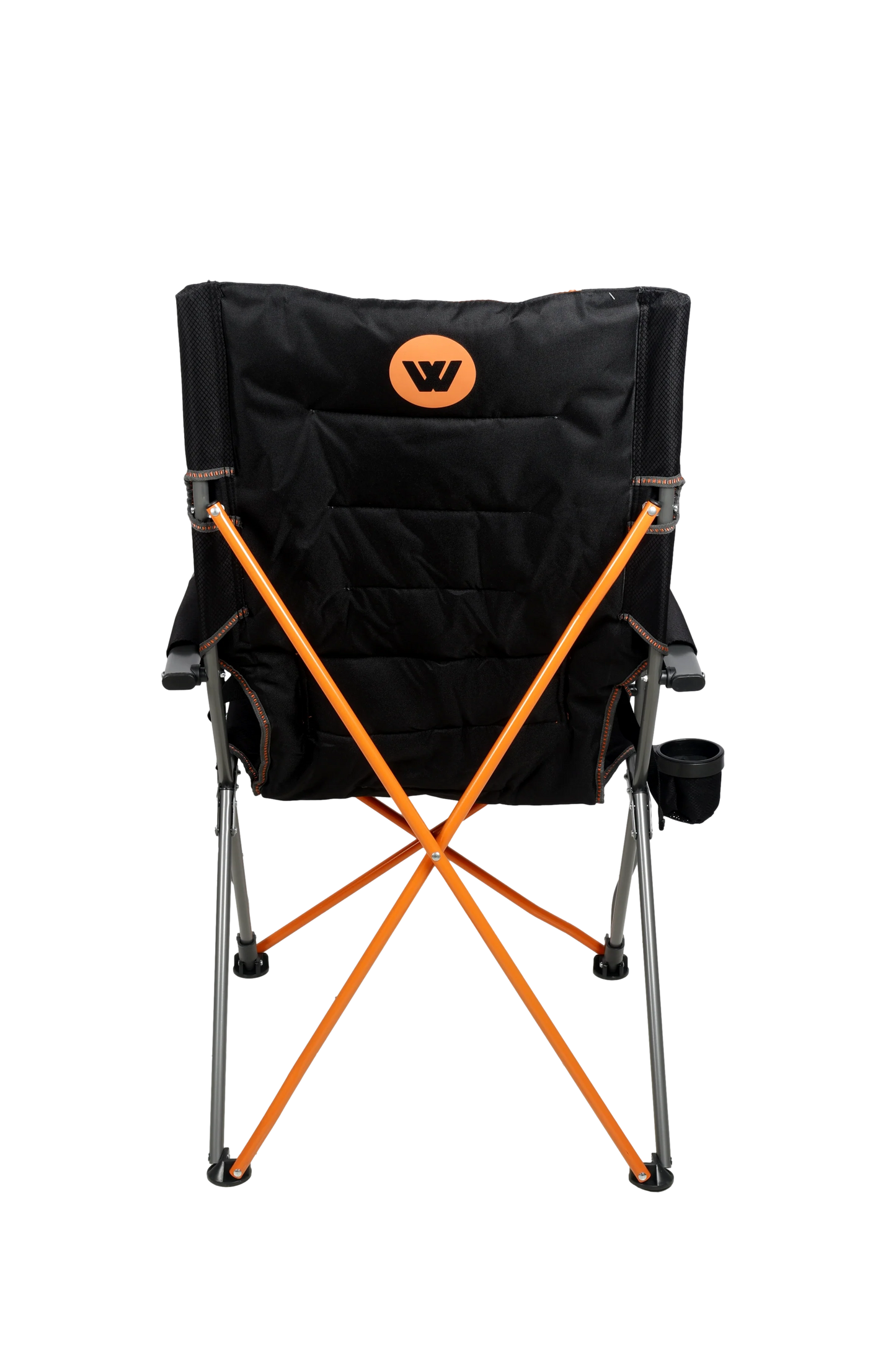 Yamba Solid Arm Camp Chair with Lumbar Support, Wine Glass Holder, Carry Bag with Shoulder Strap, Weight Rated 200kg Camping and Events