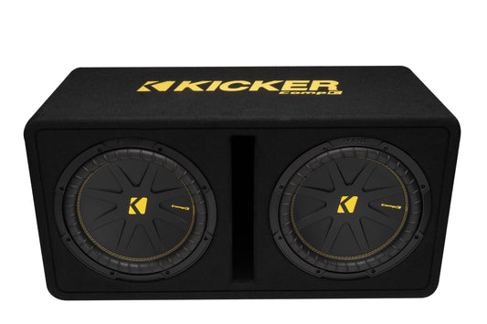 KICKER 50DCWC122 Dual 12" Ported Subwoofer Enclosure – 600W RMS 2 Ohm