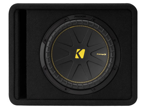 KICKER CompC 12" Loaded Ported Subwoofer Enclosure | 300W RMS