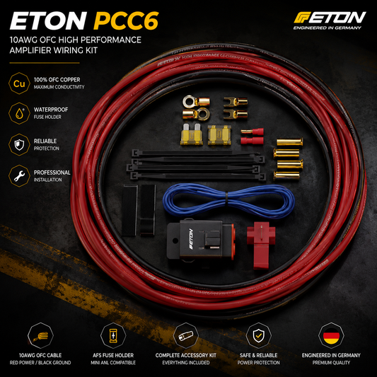 ETON PCC6 10AWG OFC High Performance Amplifier Wiring Kit