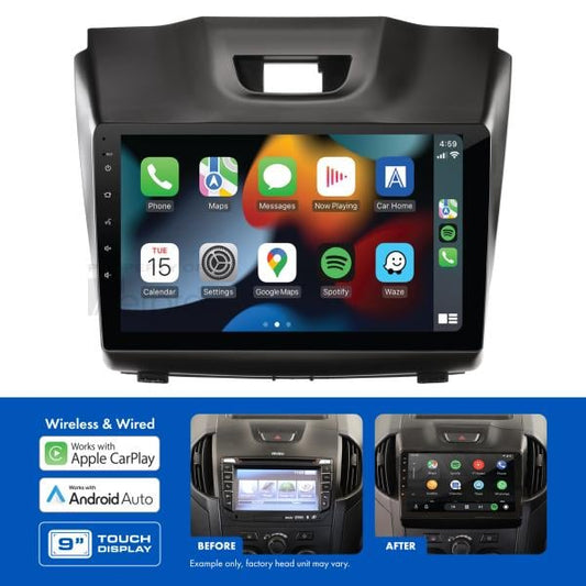AMAIZ1B 9" Multimedia receiver to suit Holden colorado inc 7 2012-2014 , Isuzu d-max 2012-2020 & Isuzu mu-x 2013-2017