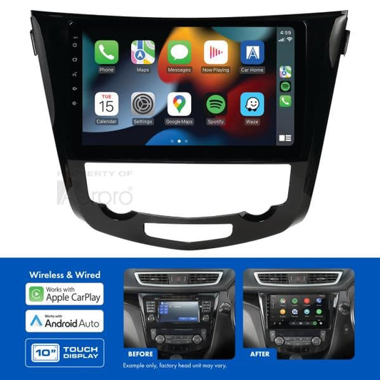 AMANI1 10" Multimedia receiver to suit Nissan qashqai 2014-2019 & x-trail 2014-on - sat nav & 360 camera models