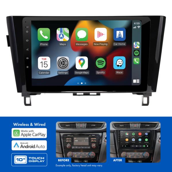 AMANI16 10" Multimedia receiver to suit Nissan qashqai 2021 & x-trail 2021-2022 - 360 camera models without factory navigation
