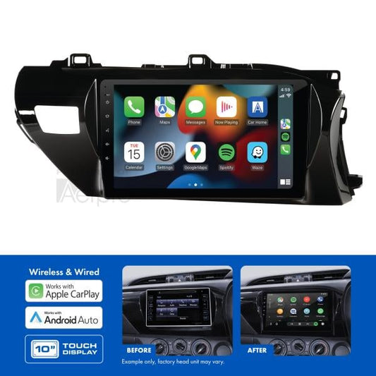 AMATO4 10" Multimedia receiver to suit Toyota hilux 2020-on - jbl amplified 360 camera models