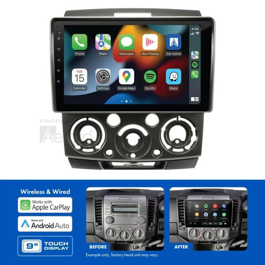 AMFO1 9" Multimedia receiver to suit Ford ranger 2006-2011 & Mazda bt-50 2007-2011