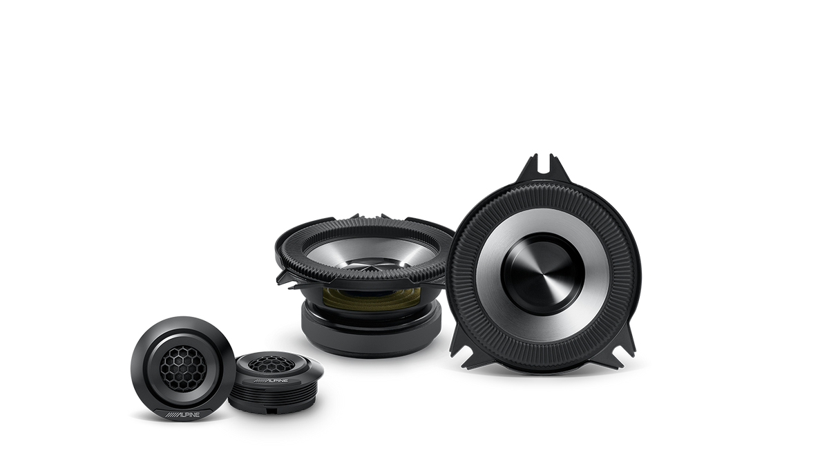 Alpine BRV-S40C – BassRev 4″ 2-Way Audio Component Speaker System