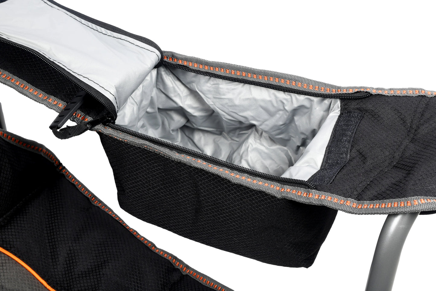 Yardie Deluxe Foldable Arm Chair with Shoulder Strap, Built-in Cooler Storage, Drink Holder, Wine Glass Holder