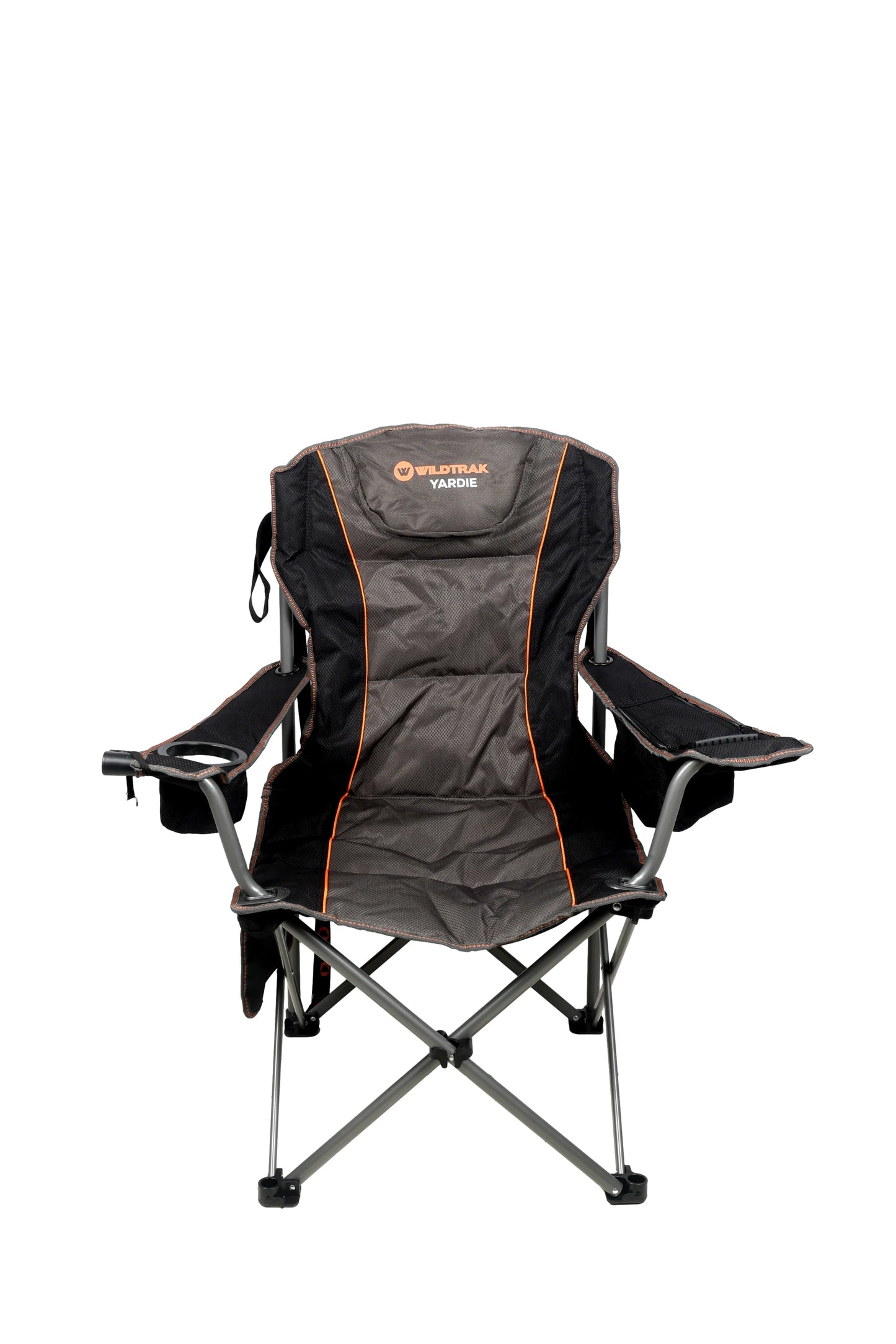 Yardie Deluxe Foldable Arm Chair with Shoulder Strap, Built-in Cooler Storage, Drink Holder, Wine Glass Holder