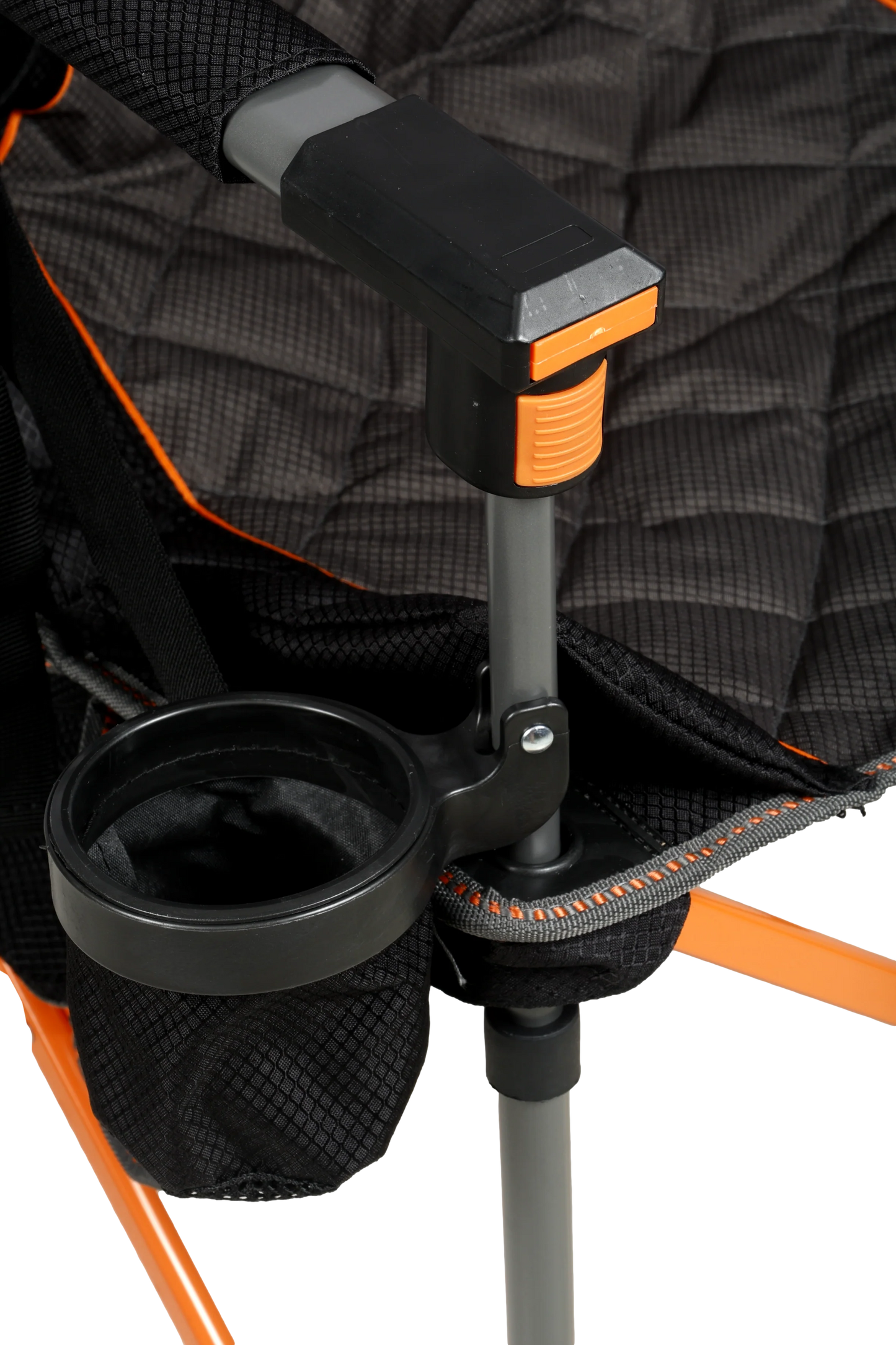 Nannup Deluxe Foldable Camp Chair, Cushioned Adjustable Lumbar Support, Wine Glass Holder, Media Storage Pocket, Zippered Storage Pocket for Carry Bag with Shoulder Strap, Weight Rated 200kg Camping and Events