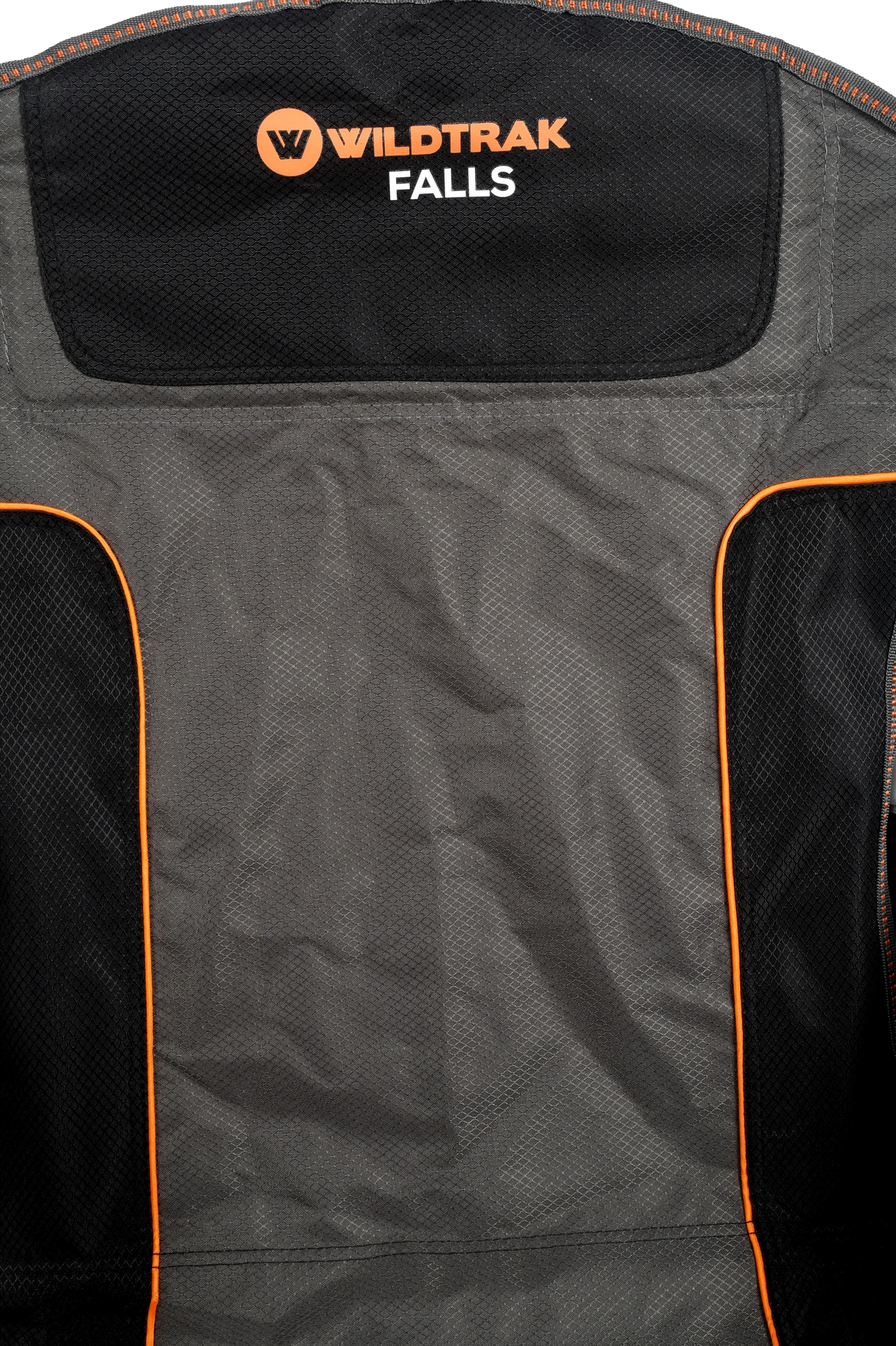 Falls Event Camp Chair, Foldable, Slight Recline, Cushioned, High Back, Drink Holder, Media Storage Pocket, Padded Arms, Low Rise, Weight Rated 135kg, Carry Bag with Shoulder Strap