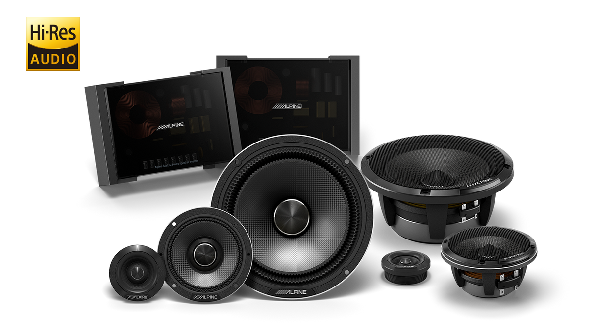 Alpine HDZ-653S – Alpine Status Hi-Res 6-1/2″ (16.5cm) 3-Way Slim-Fit Component Speaker Set