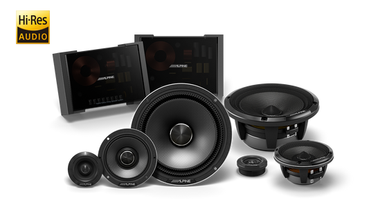 Alpine HDZ-653S – Alpine Status Hi-Res 6-1/2″ (16.5cm) 3-Way Slim-Fit Component Speaker Set