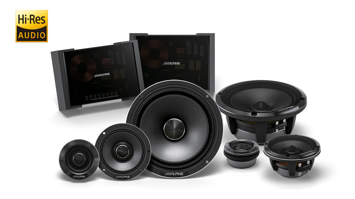 Alpine HDZ-653 – Alpine Status Hi-Res 6-1/2″ (16.5cm) 3-Way Component Speaker Set