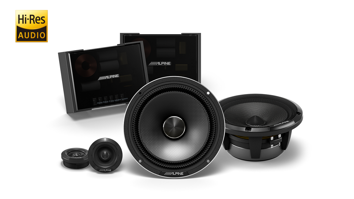 Alpine HDZ-65CS – Alpine Status Hi-Res 6-1/2″ (16.5cm) 2-Way Slim-fit Component Speaker Set