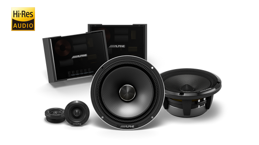 Alpine HDZ-65CS – Alpine Status Hi-Res 6-1/2″ (16.5cm) 2-Way Slim-fit Component Speaker Set