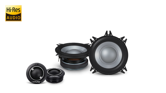 Alpine S2-S40C – S-Series 4 Inch 2-Way Hi-Res Audio Component Speaker System