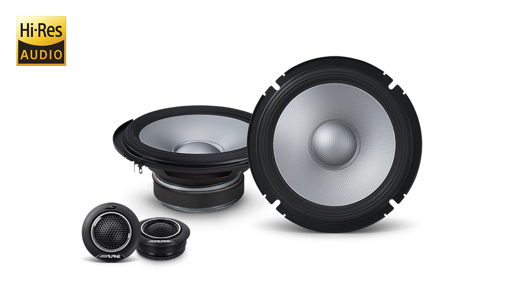 Alpine S2-S65C – S-Series 6-1/2 Inch 2-Way Hi-Res Audio Component Speaker System