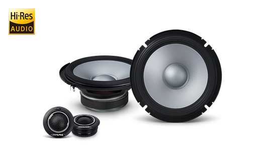 Alpine S2-S65C – S-Series 6-1/2 Inch 2-Way Hi-Res Audio Component Speaker System