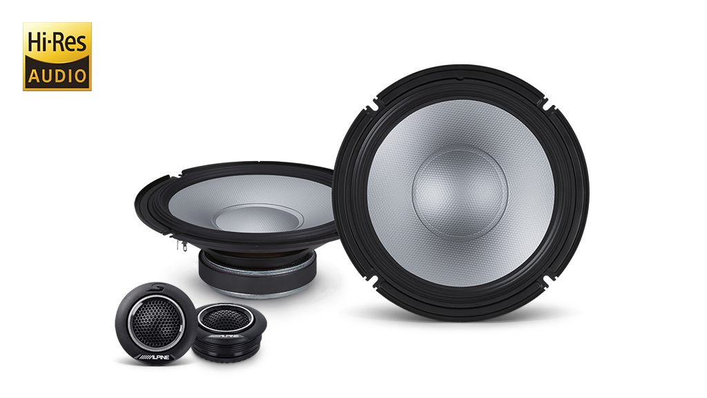 Alpine S2-S80C – S-Series 8 Inch 2-Way Hi-Res Audio Component Speaker System