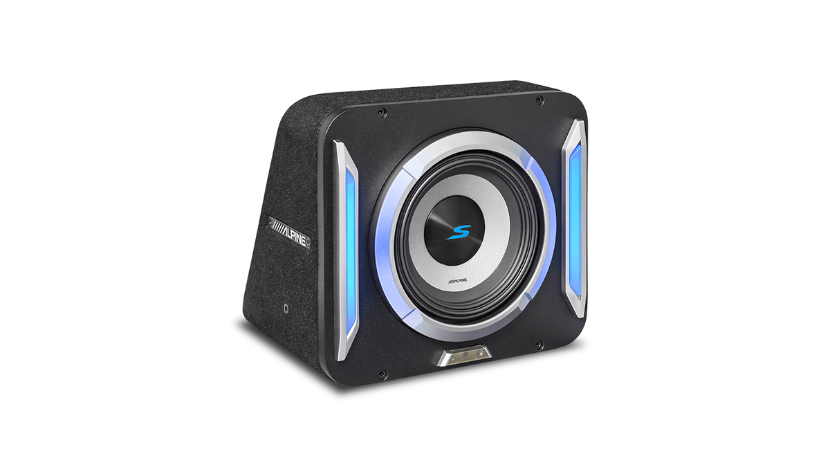 Alpine S2-SB8 – S-Series 8” PrismaLink™ Preloaded Subwoofer Wedge Enclosure