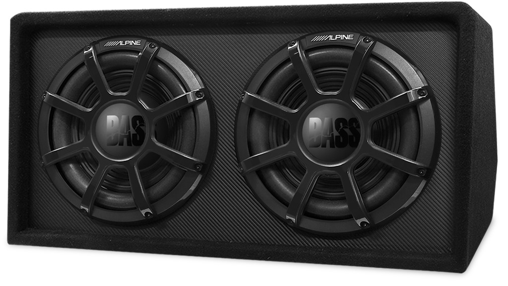 Alpine SBW-D12S4 – Bassline 12″ Dual Subwoofer Enclosure