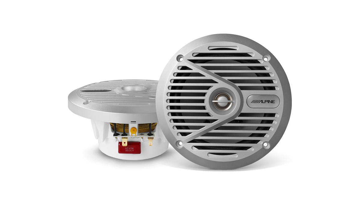 Alpine SPS-M601 – 6 1/2” Coaxial 2-Way Marine Silver Speaker System