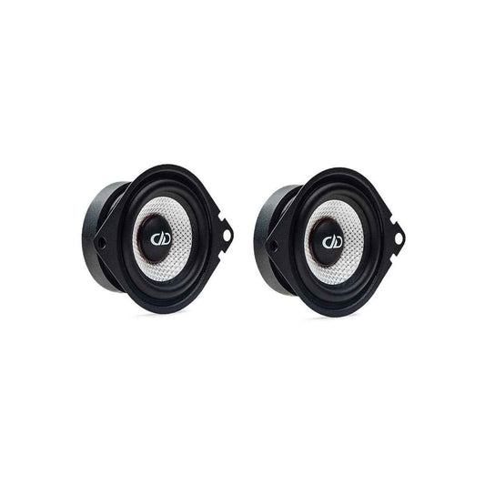 DD Audio 4 inch coaxial DD Audio 2 75 speakers pair with black frame and silver cone