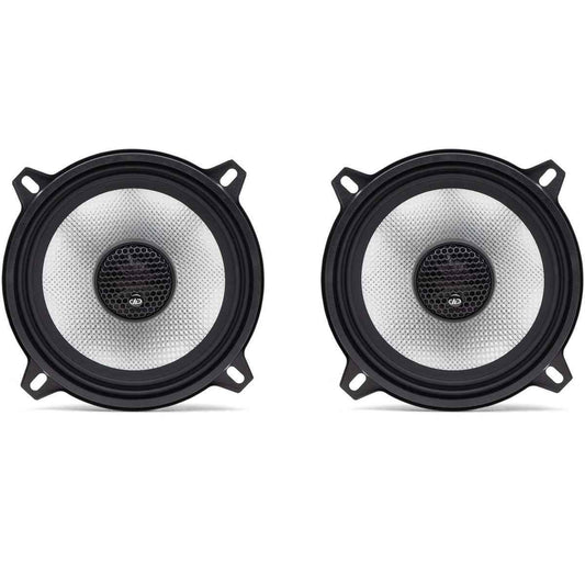 DD Audio 5 inch speakers coaxial car audio speakers with silver cones and black surrounds