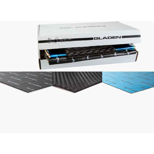 Gladen D-KITPRO sound deadening insulation pack with various materials for enhanced noise reduction
