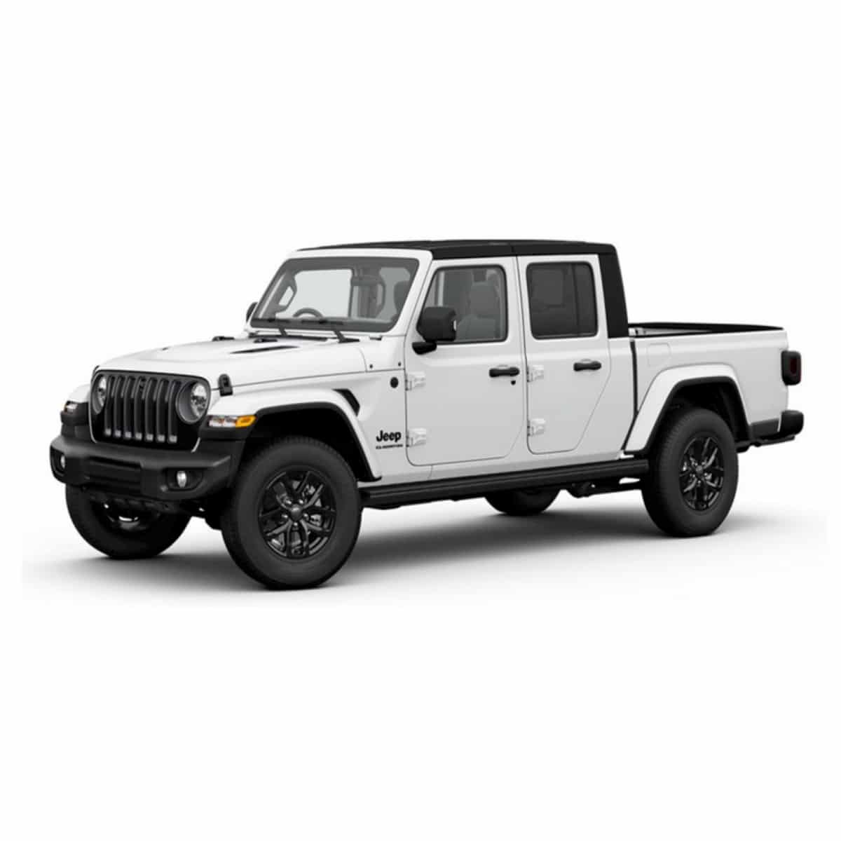 Jeep Gladiator 2020-on Light Bar Kit mounted on a white Jeep Gladiator showcasing its sturdy design