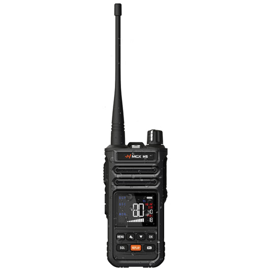 Genuine MGX H5 radio and supplied components - product photograph