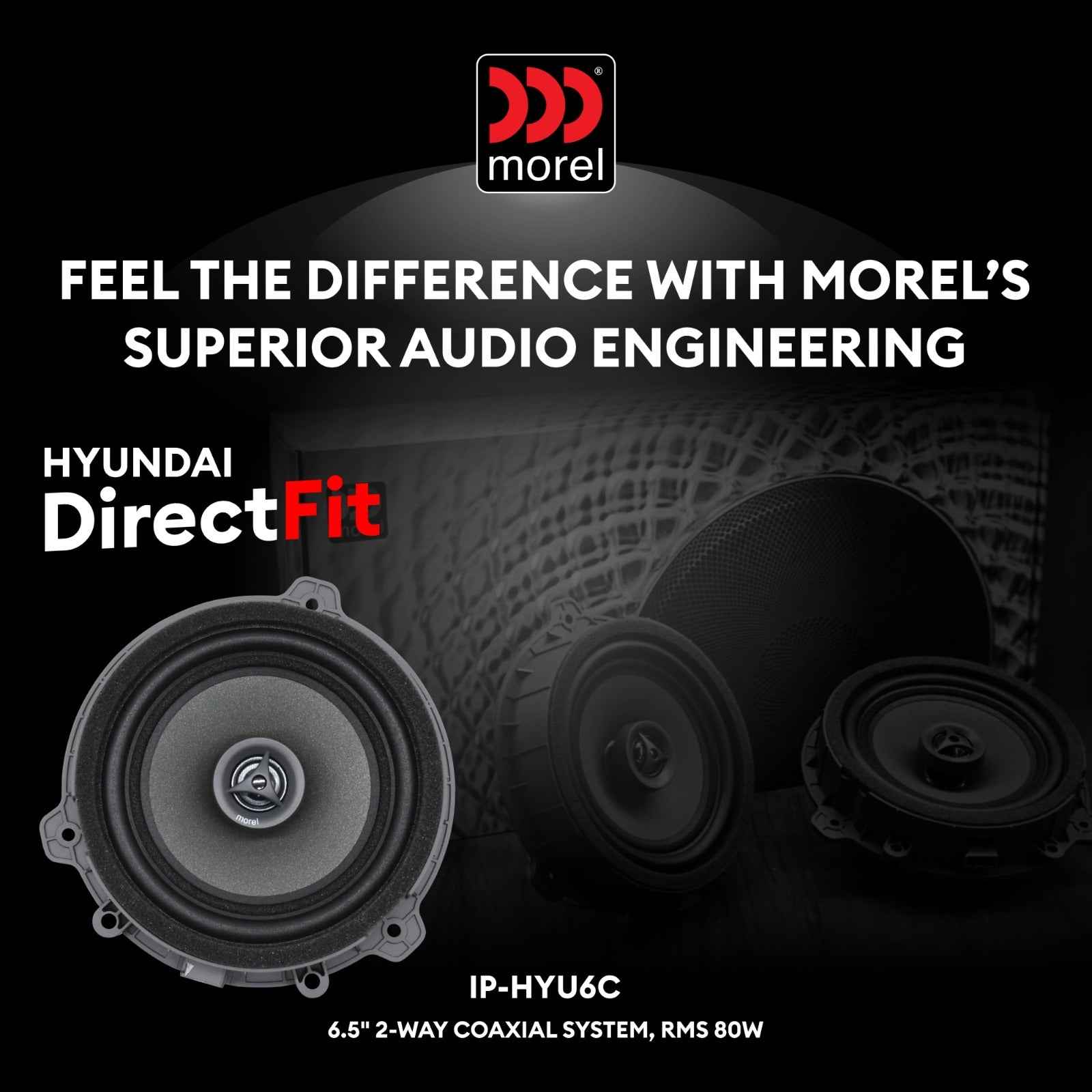 Morel Integration speakers to suit Hyundai, featuring 6.5-inch coaxial design for superior sound quality