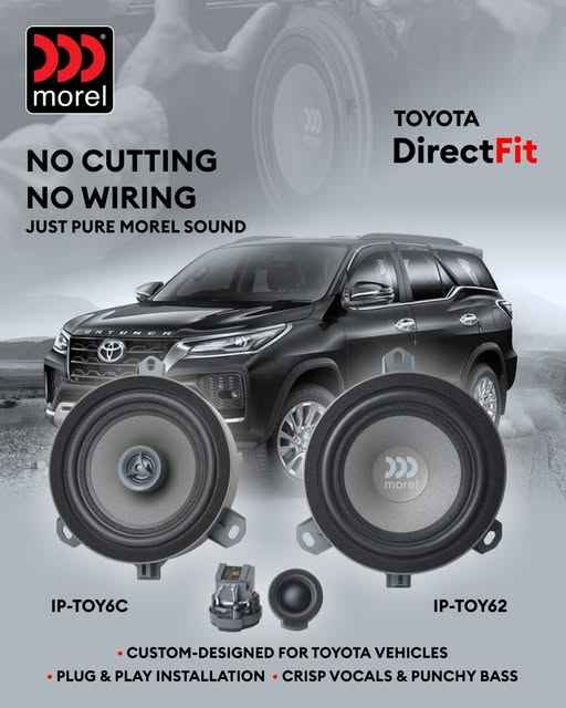 Morel integration speakers to suit Toyota for easy installation and superior sound quality