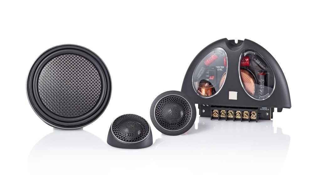 Morel Virtus Nano Carbon 42 4 inch component speakers with tweeters and crossover for premium sound quality