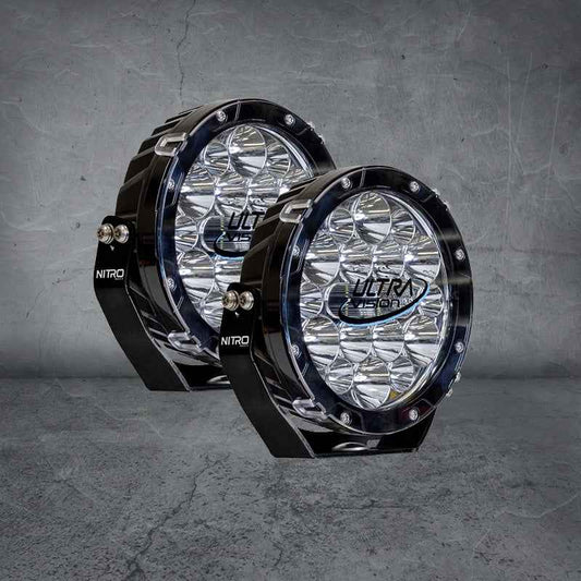 Ultra Vision NITRO 80 Maxx 7 inch LED Driving Light with durable design for enhanced visibility