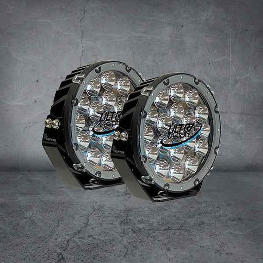 Ultra Vision Raptor 120 LED 9 inch Driving Light Pair with High-Intensity Beam for Off-Road Adventures