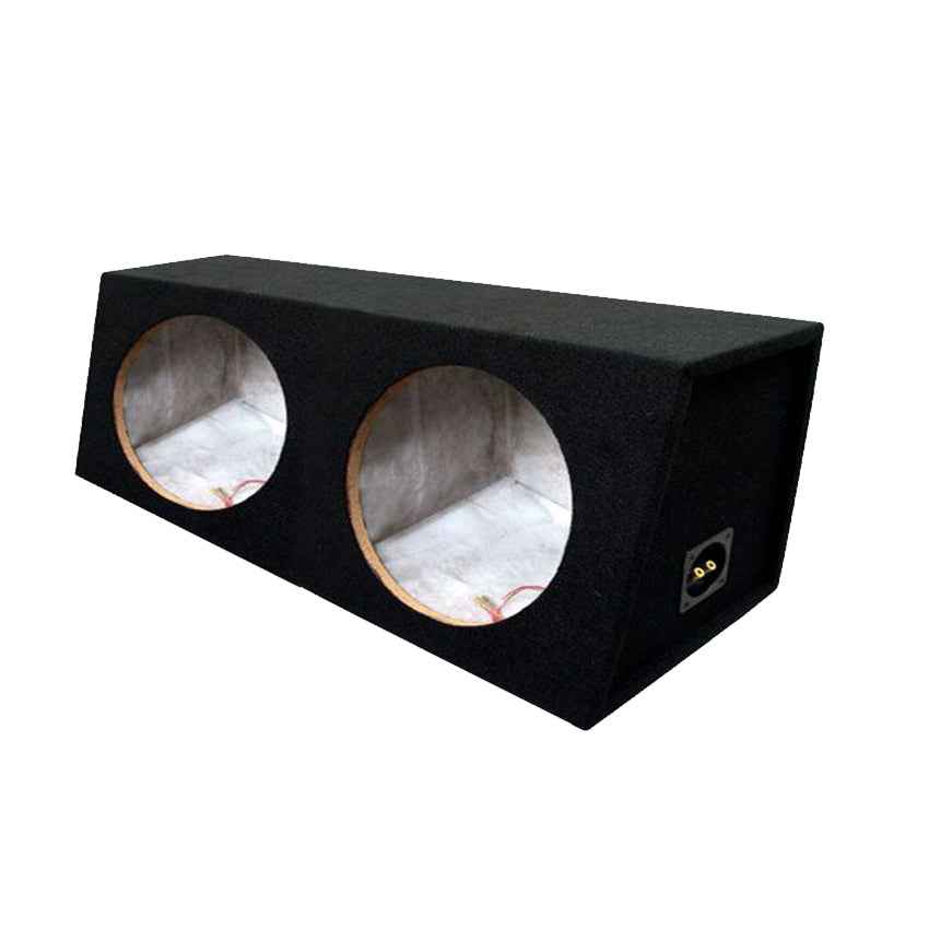 12 Inch Double Subwoofer Box Enclosure Black by DNA Audio for Powerful Bass Sound