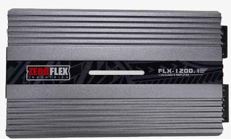 Zeroflex FLX1200.1 mono amplifier with sleek silver and black design for powerful audio performance
